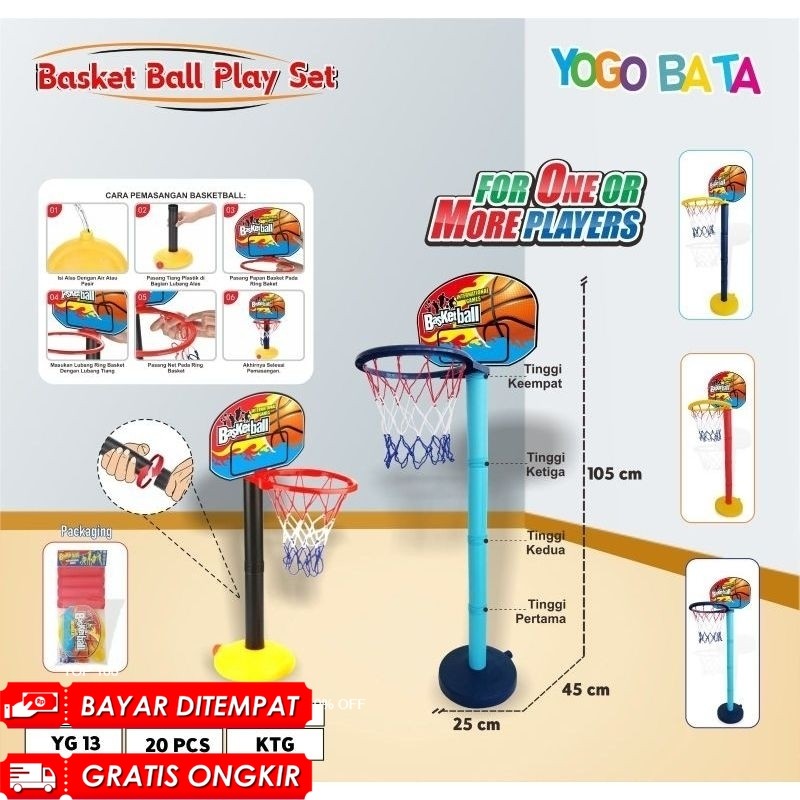 RT- MAINAN ANAK BASKET RING DAN TIANG BOLA BASKET / MAINAN VIRAL BASKET TIANG RING
