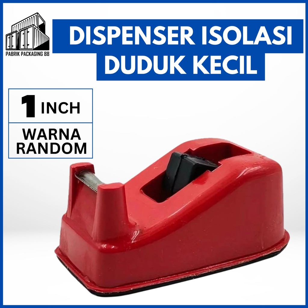 Tape Dispenser Alat Potong Isolasi 12mm Tempat Solatip Duduk Kecil Tape Dispenser Cutter Duduk Meja 