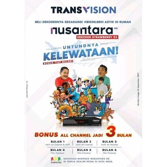 Tanaka Digital receiver TN-01 4K Transvision Nusantara HD Strawberry - HD-SETRAWBERY