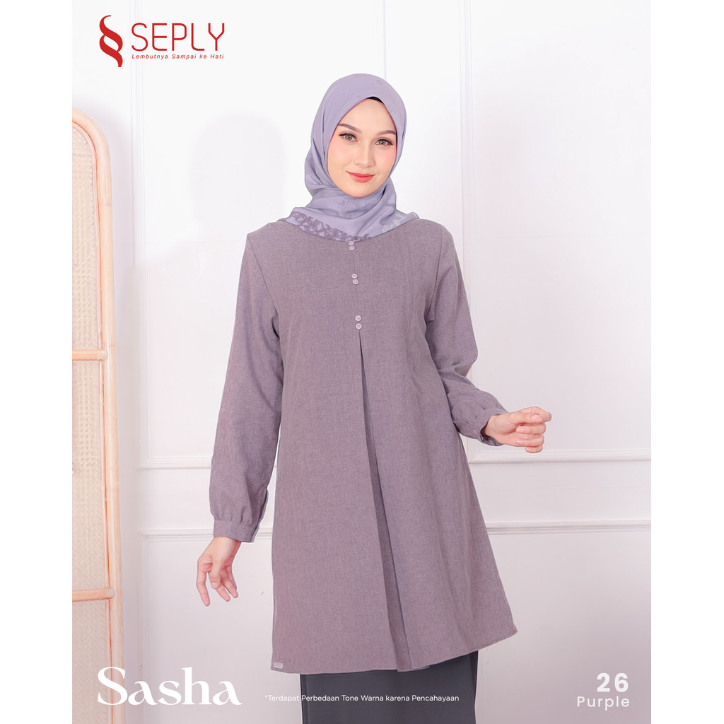 SEPLY - SASHA 26 Tunik Atasan Wanita Lengan Panjang by Ethica Seply - Tunik Muslimah Premium Terbaru