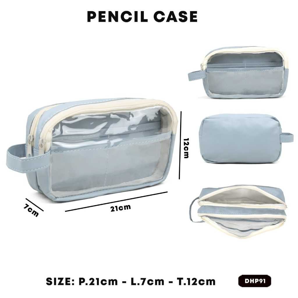 

PENCIL CASES FLIP PENCIL BAG POUCH HOLDER BOX / KOTAK PENCIL TRANSPARAN MULTIFUNGSI / DCW 091