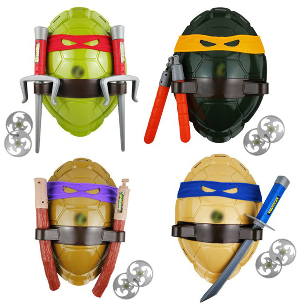 

Turtles Mutant Ninja Turtle Leo Mikey Raph Don Action Anime Figure Cosplay Shell Props for Kids Decoration Fantasy Armor Toys