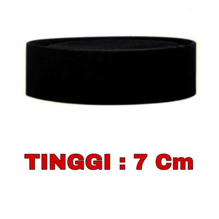 Songkok Hitam Peci hiam Kopiah Hitam Tinggi 7 cm 8 cm 9 cm 10 cm - 7 CM, NO. 3 songkok nasional