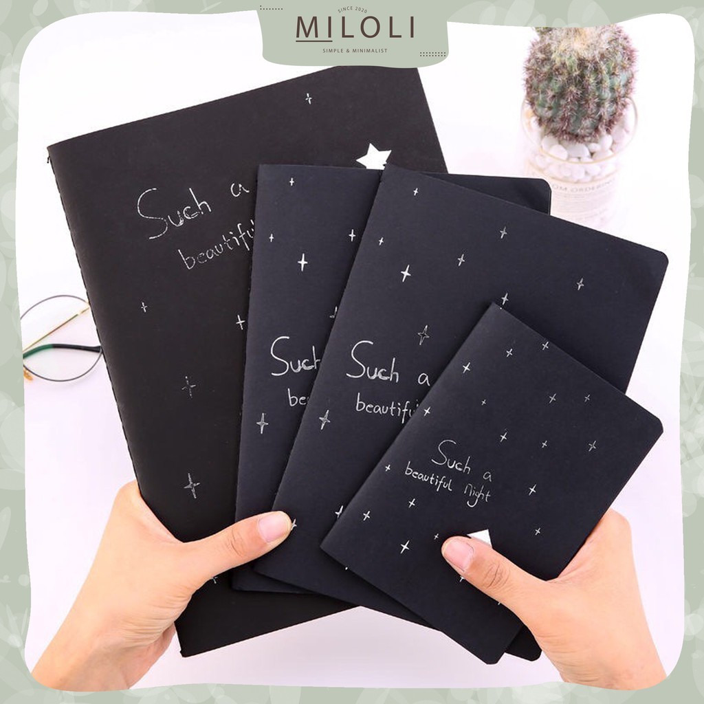 

[MILOLI] Buku Tulis Kertas Hitam A6 A5 B5 Black Paper Plain Notebook - E0003