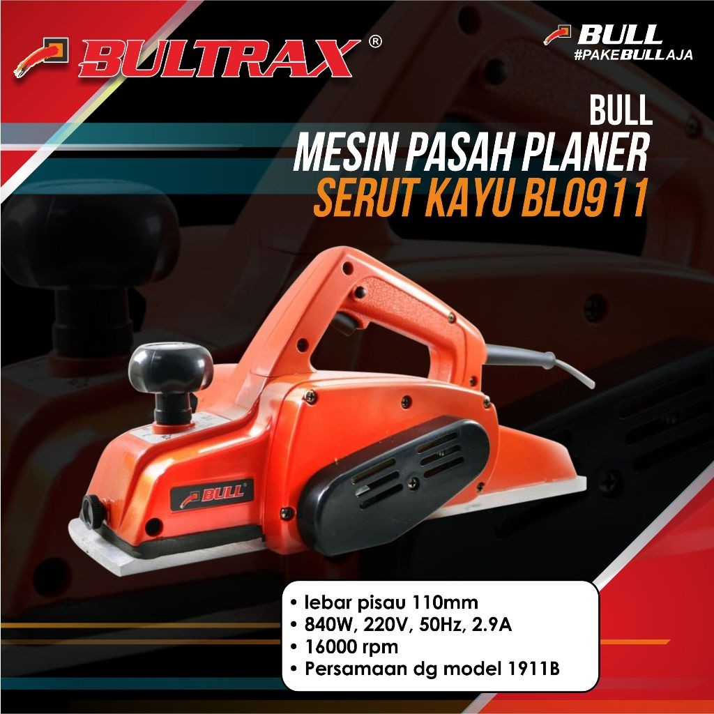 BULL mesin pasah serut kayu / planer BL0911