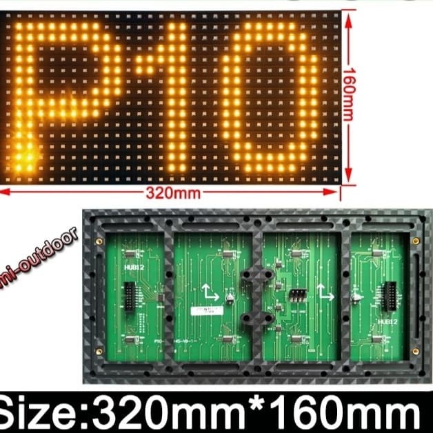 

P10 Led module 32x16 out door yellow out door running text kuning by Inspire id