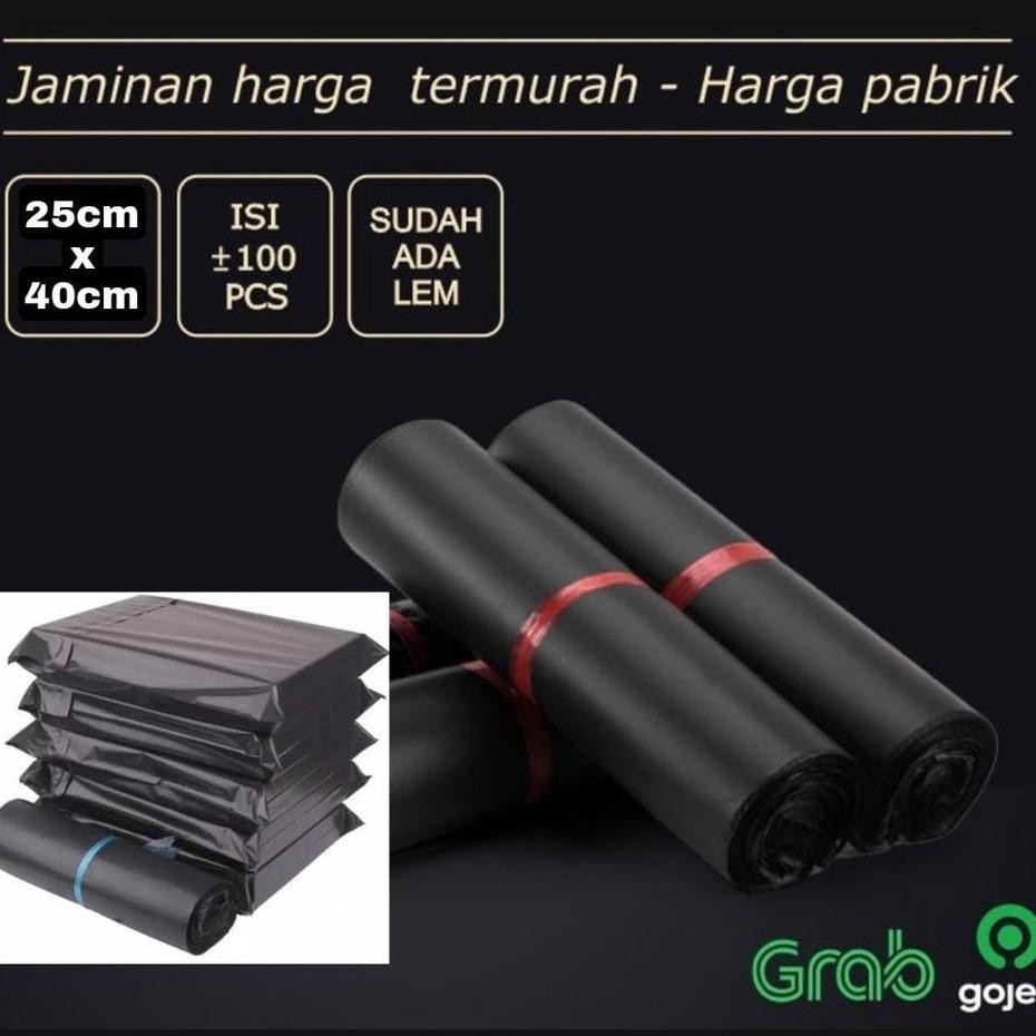 

Plastik Polymailer Hitam 25cm X 40cm | Plastik Packing 25X40