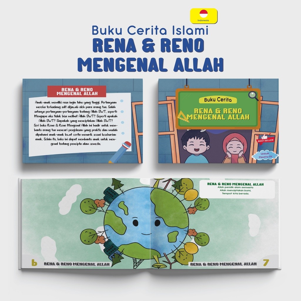 

BUKU CERITA EDUKASI DONGENG ANAK ISLAMI RENA RENO MENGENAL ALLAH RUKUN IMAN ISLAM EDUKASI ANAK ISLAMI