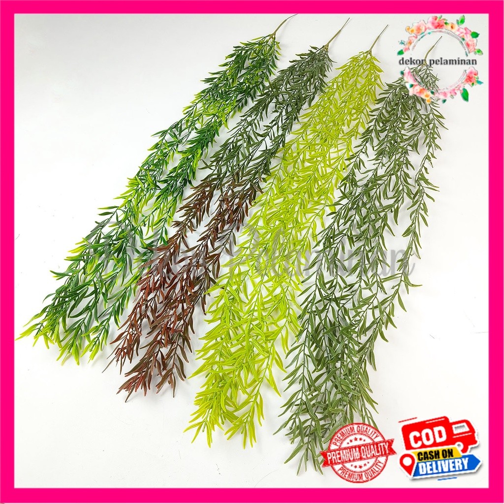 JUNTAI BAMBU ARTIFICIAL DAUN RAMBAT BAMBOO WILLOW GANTUNG BERCABANG PALSU SINTETIS TANAMAN BUATAN UN
