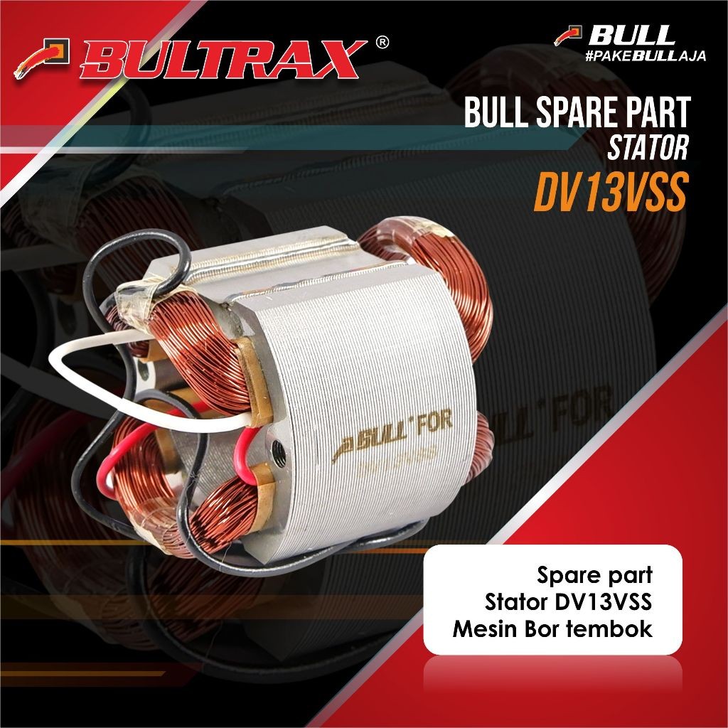 BULL Sparepart Stator DV13VSS untuk Mesin Bor Hitachi Hikoki / Rumah Angker DV13VSS