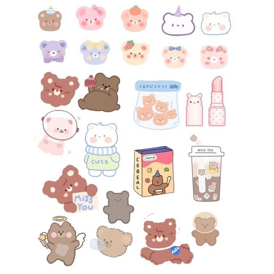 

Sticker Aesthetic Bear Cute | Sticker Laptop | Sticker Tumblr HP | Mini Sticker Tumblr | Sticker Lucu | Sticker Diary (Bisa COD)