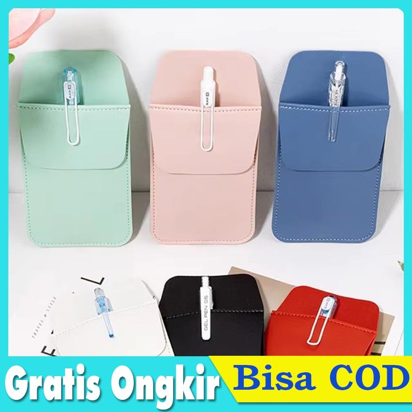 

Nurse Tempat Pensil Kulit Asli Warna - Pencil Case leather Dada tetap Kebocoran anti-sisi