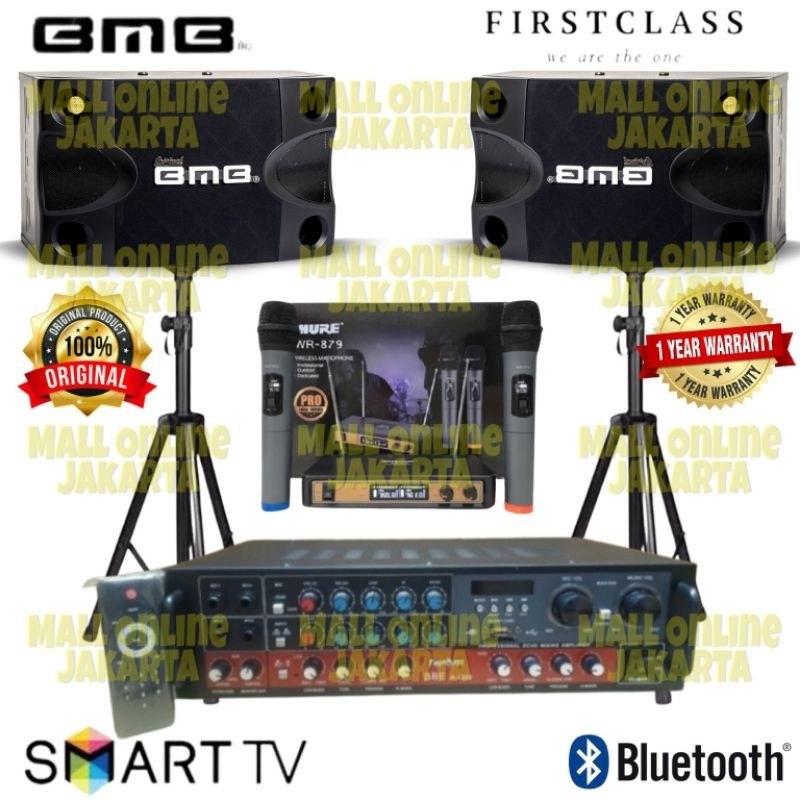 Paket Karaoke BMB 8 inch Original garansi 3 tahun
