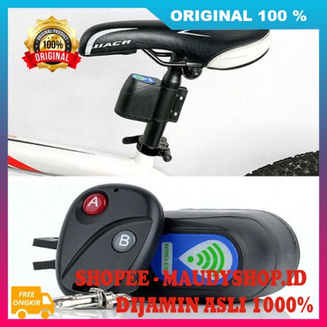 Bicycle Wireless Alarm Sepeda Anti Maling Alarm Sepeda Remote Kunci Sepeda Anti Maling Alarm ASLI OR