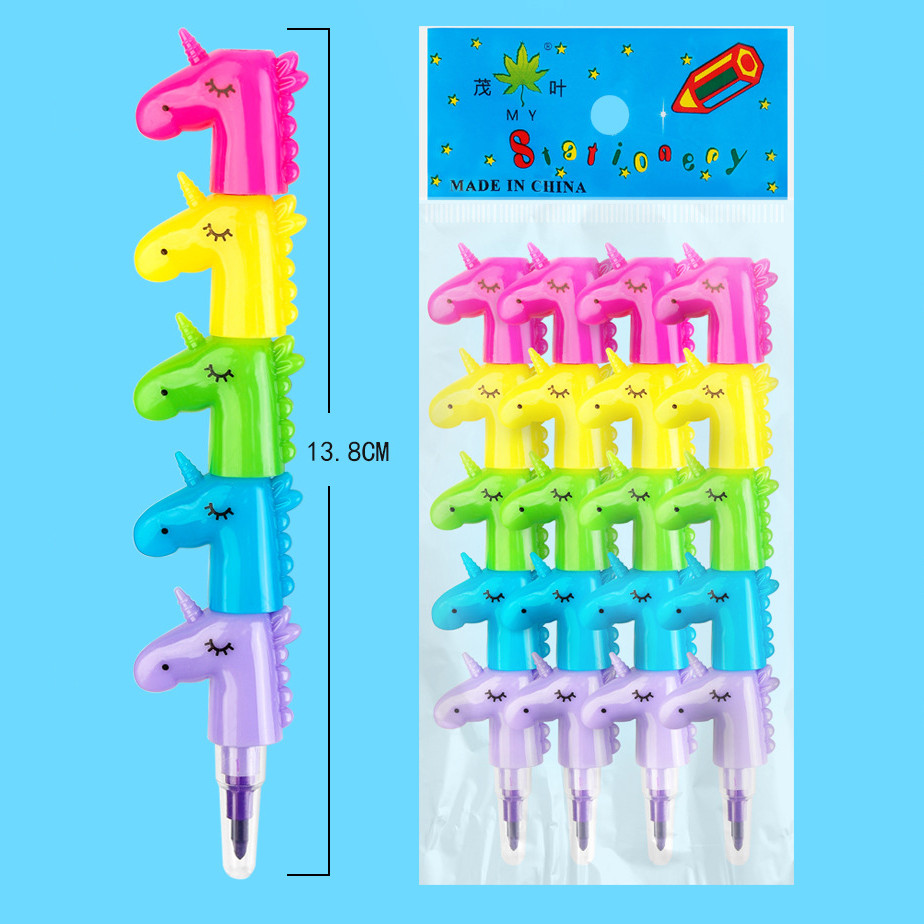 

BEST! PENSIL WARNA SUSUN / CRAYON MINI SUSUN ISI 5 WARNA BENTUK KEMASAN KUDA PONI YANG UNIK