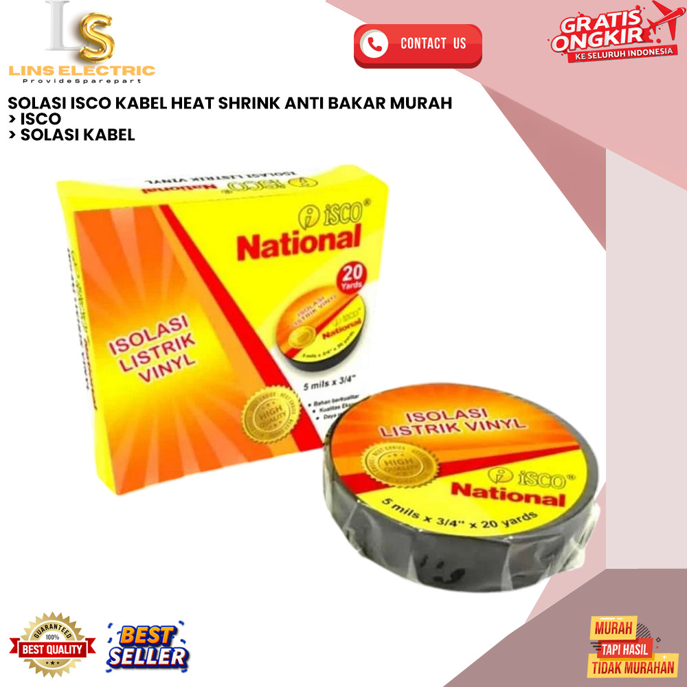 SOLASI ISCO KABEL HEAT SHRINK ANTI BAKAR MURAH [LINDS]
