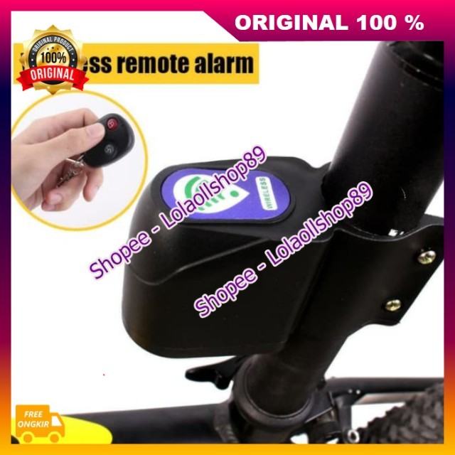Bicycle Wireless Alarm Alarm Sepeda Wireless Remot Gembok Sepeda/ Kunci Sepeda Anti Maling 100% ASLI