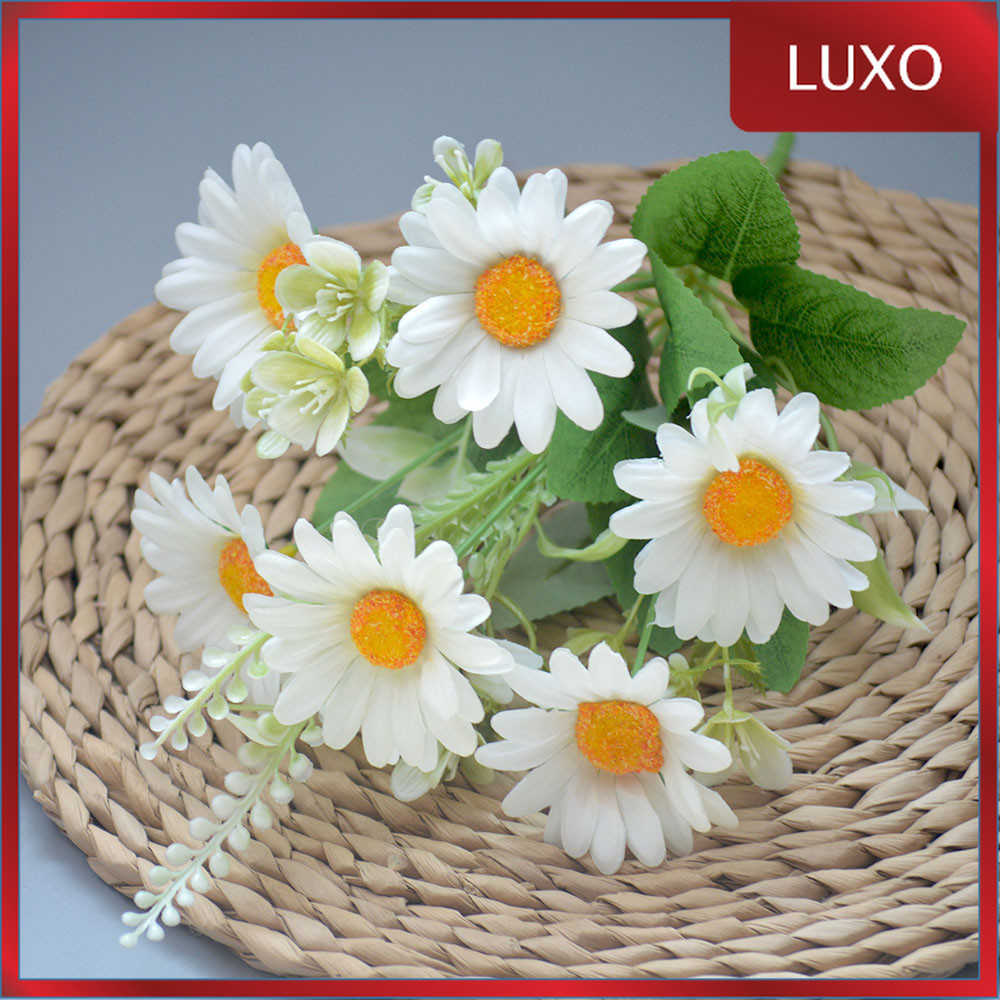 LUXO - Bouquet bunga P110 CRISANTEMO Krisan Matahari Artifisial Dekorasi Hiasan Seserahan Buket Pals