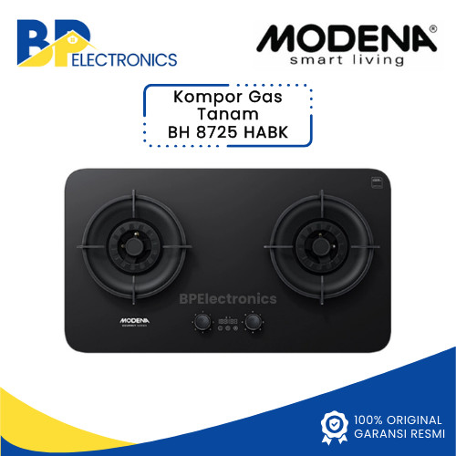 Kompor Gas Tanam Modena BH 8725 HABK 2 Tungku GARANSI RESMI