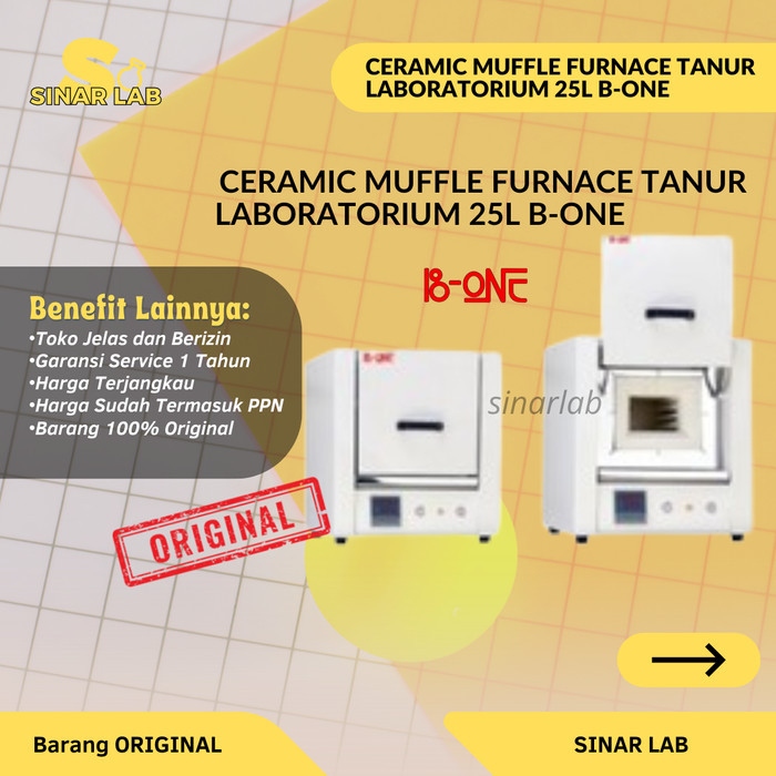 Ceramic Muffle Furnace Tanur Laboratorium 25L B-one