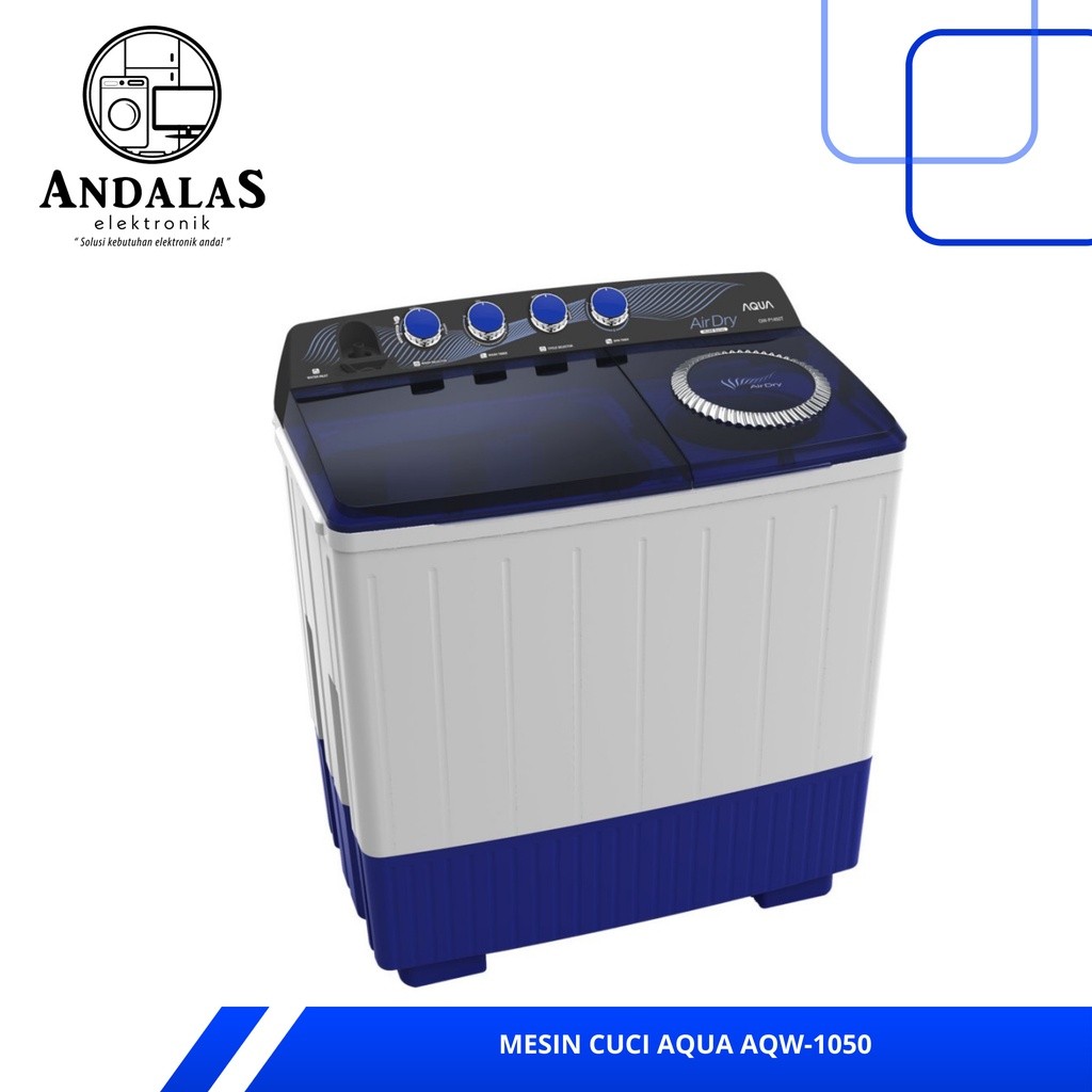MESIN CUCI AQUA JAPAN QW-1050XT / MESIN CUCI AQUA 2 TABUNG QW1050XT KAPASITAS 10 KG 1050 MESIN CUCI 