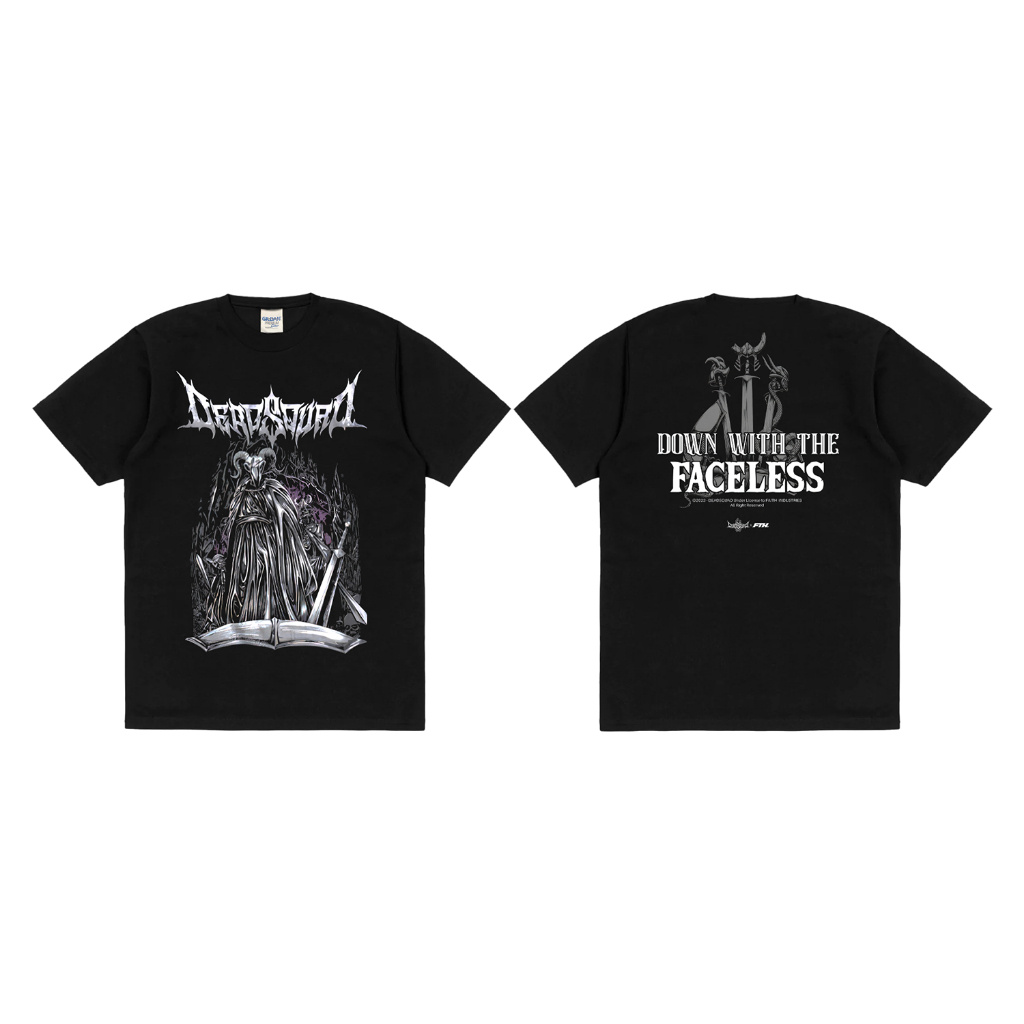 【COD】 Rockermusic T-shirt Band Deadsquad x FTH - Down With The Faceless T-shirt