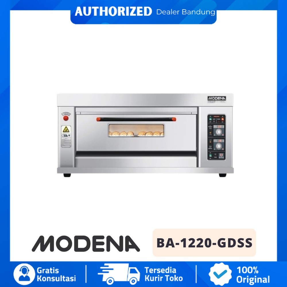 MODENA BA 1220 GDSS OVEN GAS 1 DECK 2 TRAY OVEN PANGGANG PRO 2 LOYANG