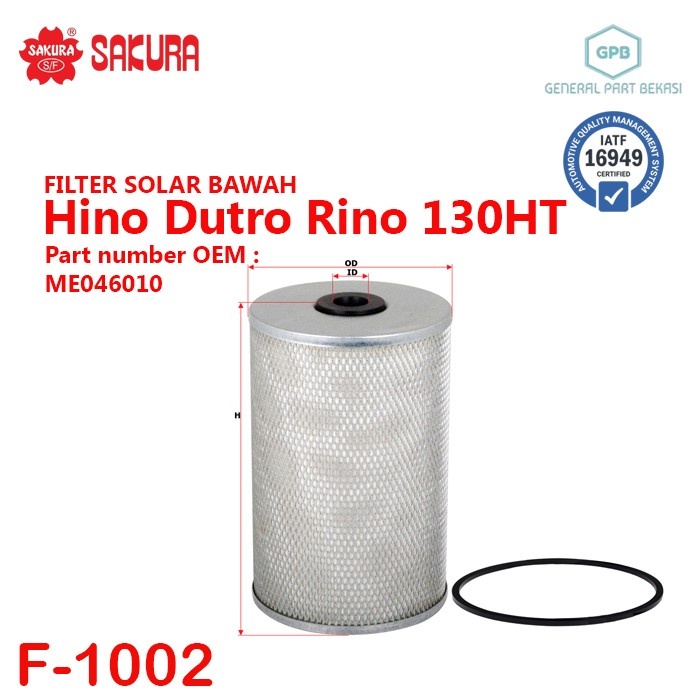 Filter Solar Bawah Hino Dutro Rino 130HT F-1002 F1002