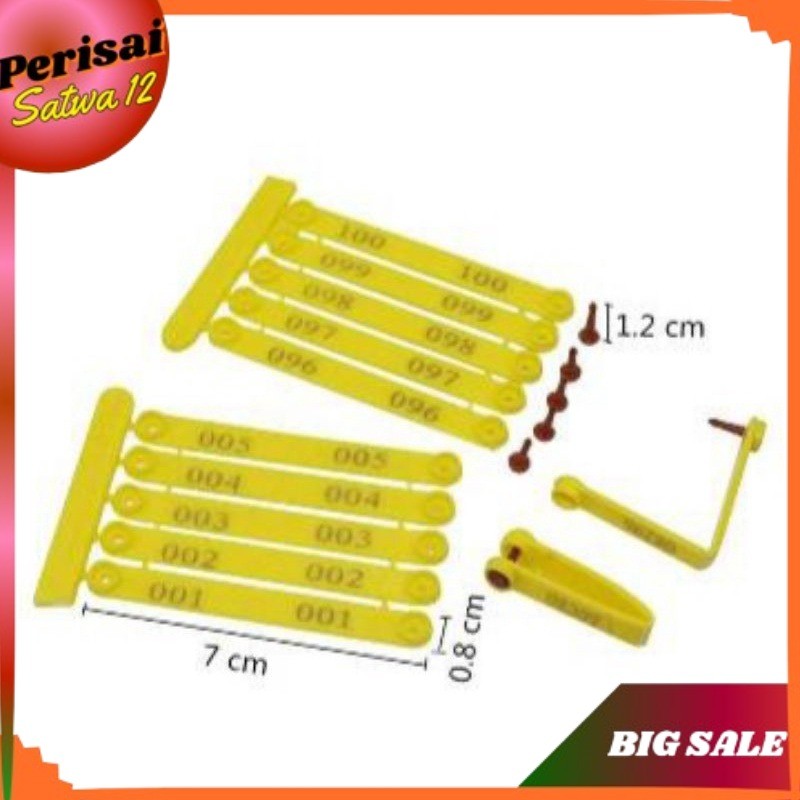 WING BAND SEGEL SAYAP AYAM DAN ITIK SESUAI NOMOR