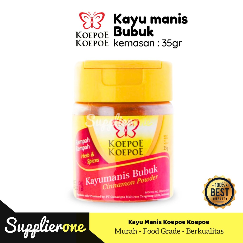 

Kayu Manis Bubuk Koepoe Koepoe 35gr / Cinnamon Powder Koepoe / Kupu Kupu Rempah Kayu Manis Cinnamon / Cinnamon Powder