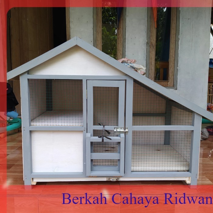 Kandang kelinci~kandang kucing kandang kayu Grey serbaguna