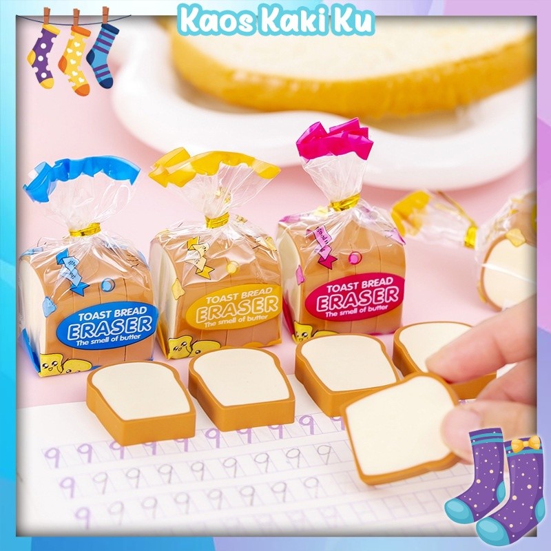 

Penghapus Pensil Karakter Roti Toast Bread Eraser