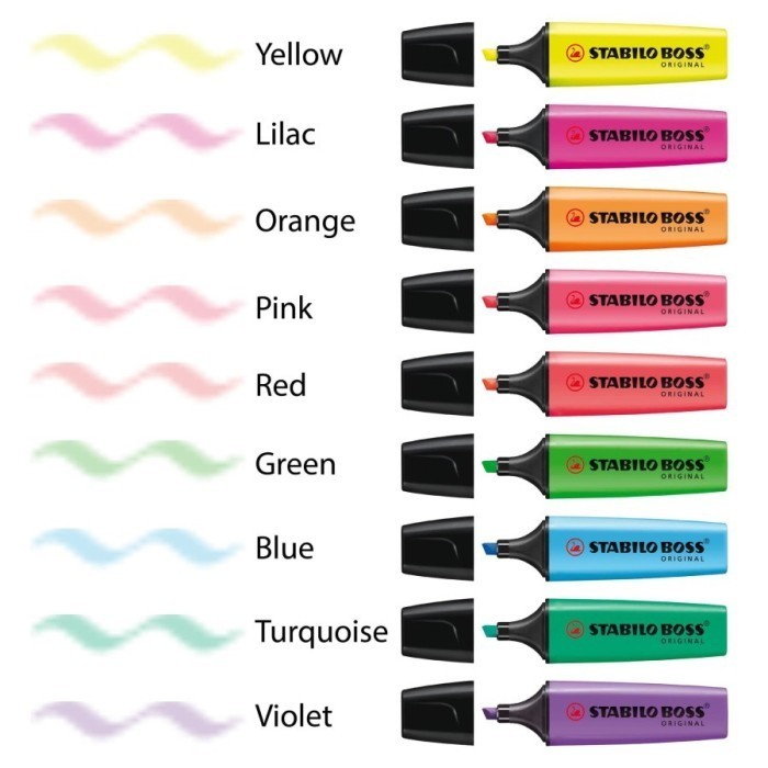 

Boss Stabilo Highlighter Textliner Original / Penanda Lucu Unik Murah