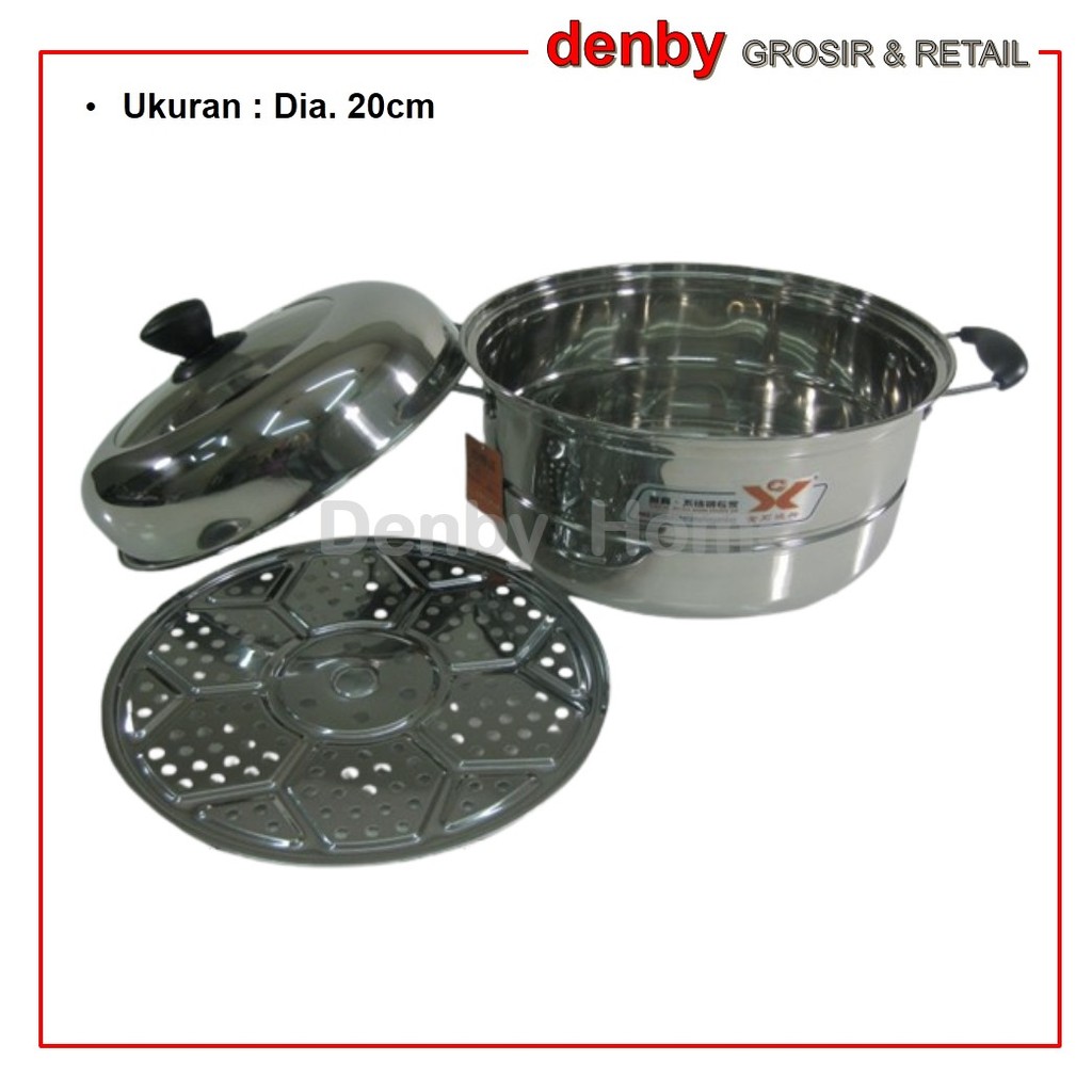 Panci Kukus Stainless Steel Steamer Kukusan Dandang Panci Langseng 30cm