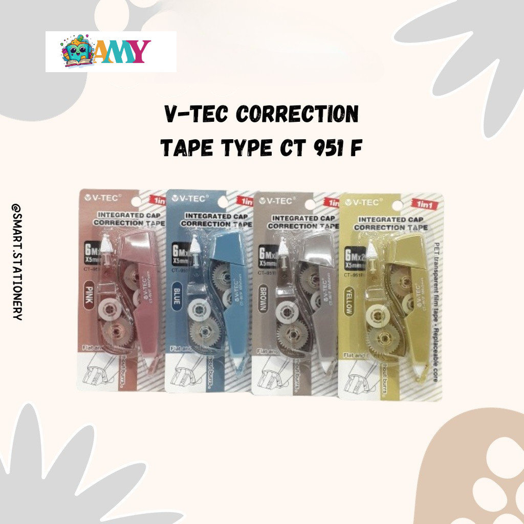 

V-TEC CORRECTION TAPE TYPE CT 951 F AMY STASIONARY