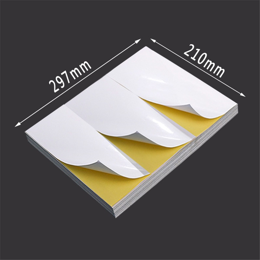 

10sheets A4 Adhesive Paper Label die cut gloss sticker Paper for Inkjet Printer die cut A4 White Self Adhesive Sticker Label
