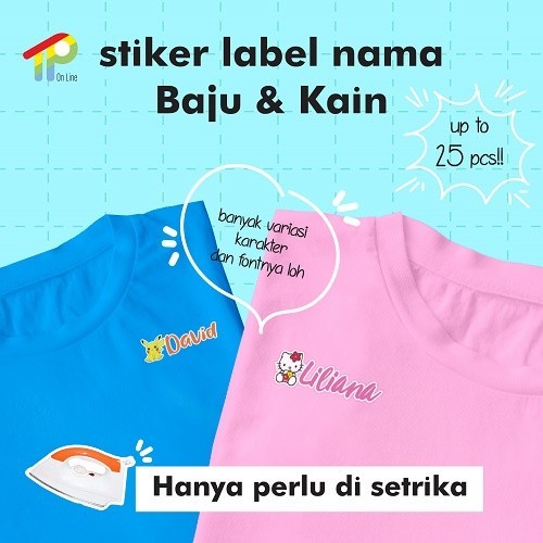 

[ISI 25PCS] STIKER NAMA BAJU DAN KAIN IRON-ON (PRESS SETRIKA)