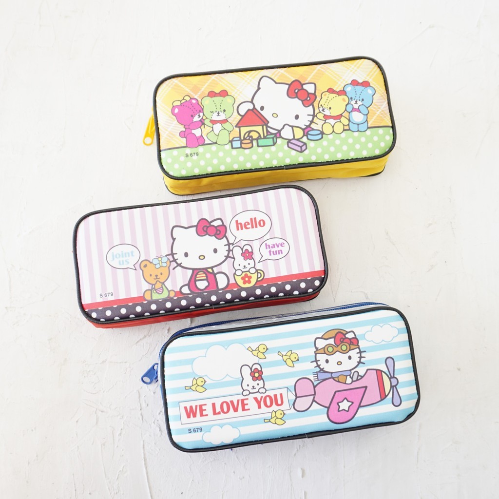 

PENCIL CASE KAIN / TEMPAT PENSIL RESLETING / KOTAK PENSIL KARAKTER LUCU