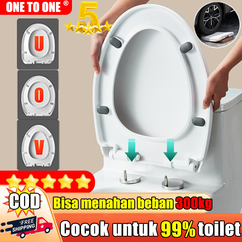 New Tutup toilet yang tidak akan rusak meskipun terlindas mobil one to one tutup toilet Tipe O/V/U K