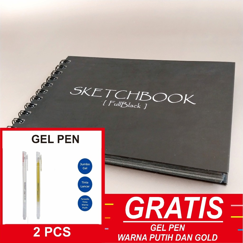 

Sketchbook Full Black A5/A4 | 50 Lembar | 100 Halaman | Hardcover Depan Belakang | 150 Gsm | Painting | Drawing| Art | JournalingCO