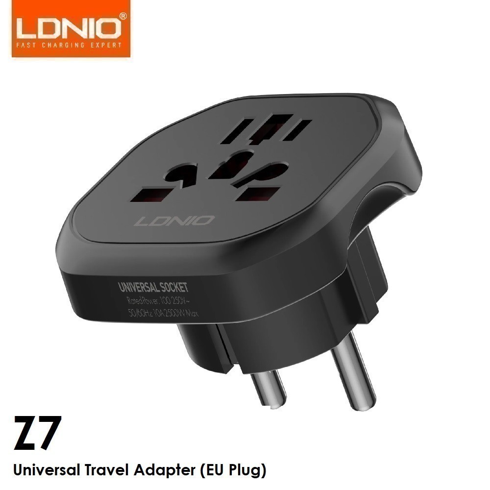 LDNIO Z7 - Universal Travel Adapter (EU PLUG) - Travel Adapter Terbaru dari LDNIO