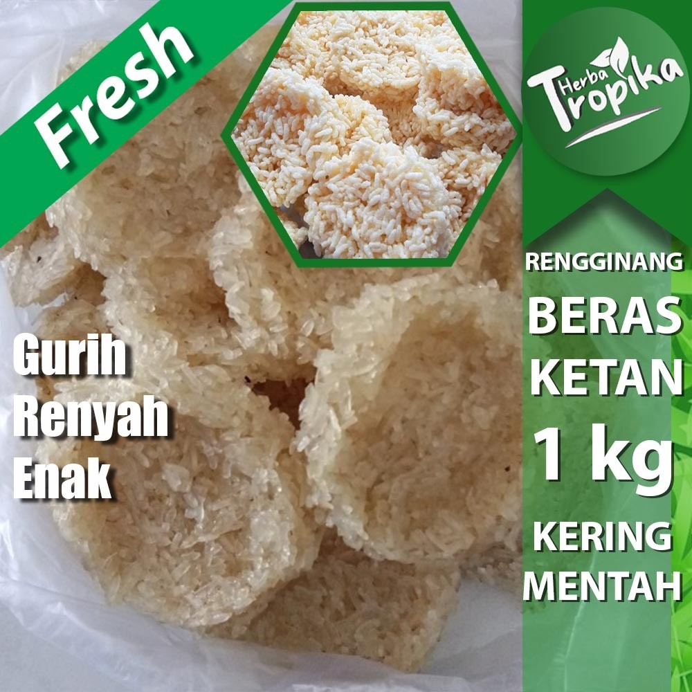 

Rengginang Beras ketan 1 kg mentah siap goreng rasa gurih toko herba tropika