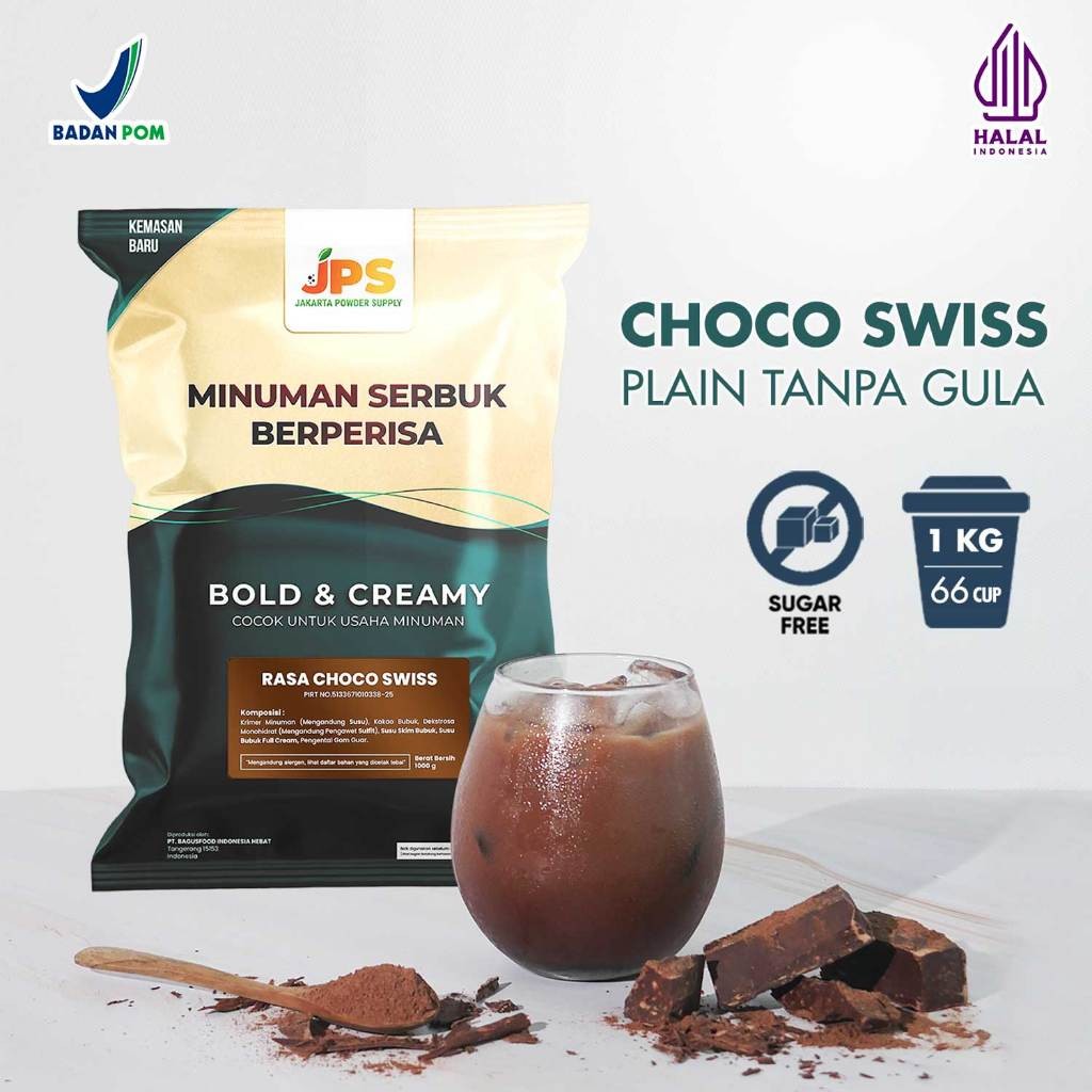 

Powder Drink JPS Bubuk Minuman Rasa CHOCO SWISS PLAIN 1Kg