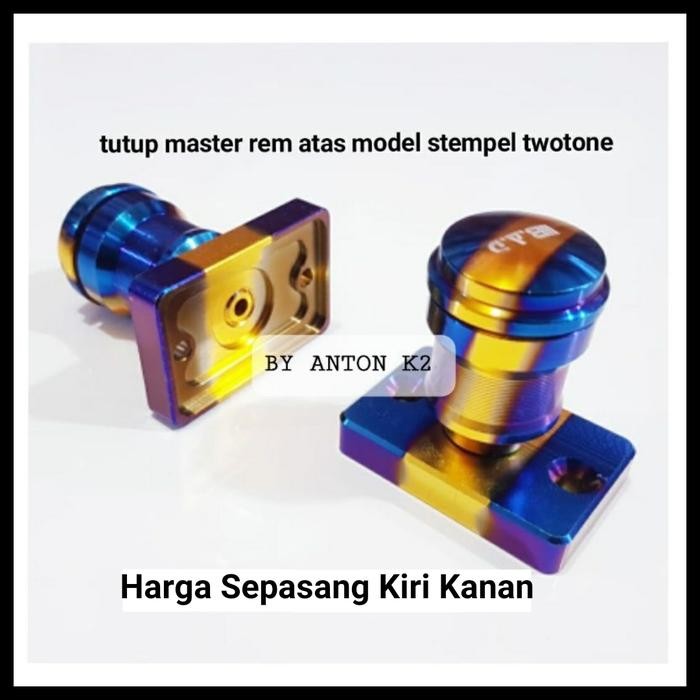 TUTUP MASTER MINYAK REM ATAS VARIASI MOTOR PCX 150/PCX 160/ADV/X MAX - Twotone Stempel, Sepasang