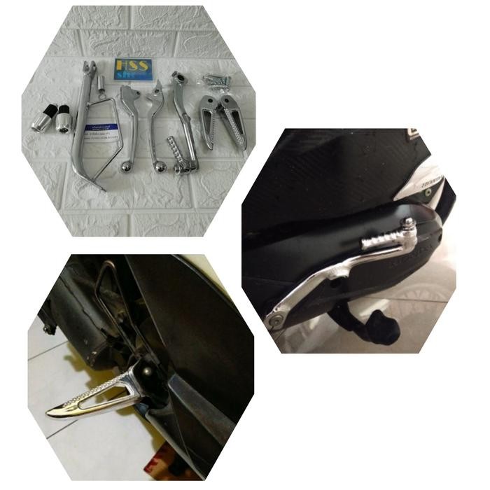 Handle Rem ( Non Cbs ) + Selahan + Standar Samping + Footstep + Jalu Stang Cnc = Beat Fi, Vario 110 