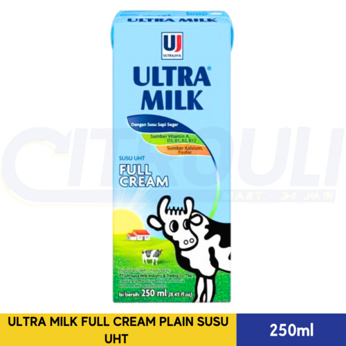 

ULTRA MILK FULL CREAM PLAIN SUSU UHT 250ml