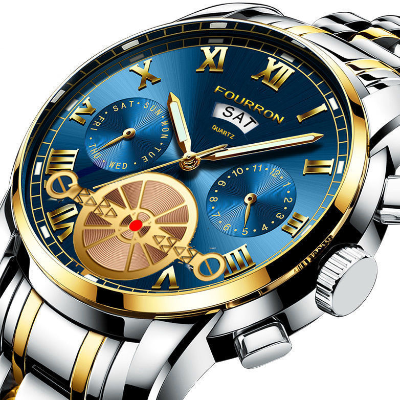 

Jam Tangan Pria Pita Baja Multifungsi Hari Tanggal Ekspor Fashion Kuarsa Grosir