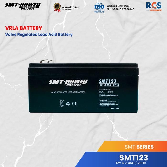 SMT123 AKI KERING VRLA SMT POWER 12V 3,4AH 20HR