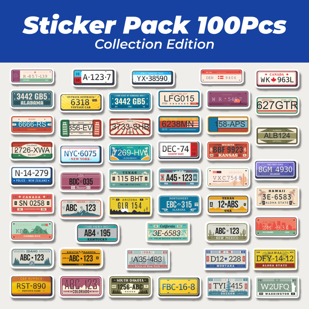 

Hot Stiker Number Plate Vintage [Plat Nomor Antik] Lucu Anti Air Stikers Berperekat Waterproof Sticker Decal Buat Motor Helm Buku Journal Koper Casing HP Laptop Botol Minum