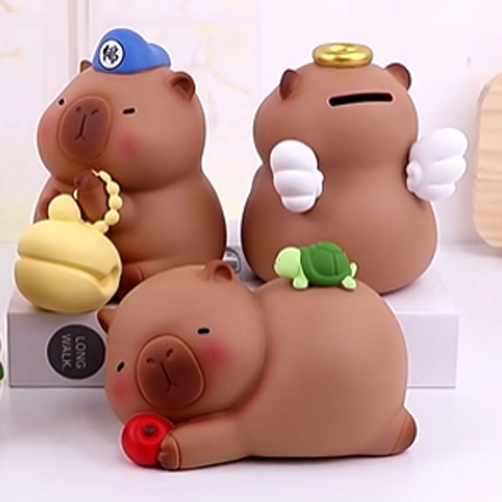 

Savings Tank Capybara Piggy Bank Large Capacity Decorative Capybara Money Boxes Model Cartoon Capybara Kids Storage Box